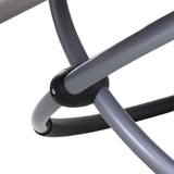easycomfort easycomfort sedia a dondolo in texilene zero gravity grigio 154x80x84cm