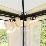 easycomfort easycomfort dondolo 3 posti e lettino singolo copertura a gazebo con zanzariera e cuscini 256x172x248cm crema
