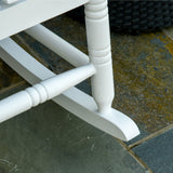 easycomfort easycomfort panchina a dondolo da giardino 2 posti con schienale alto e braccioli in legno bianco