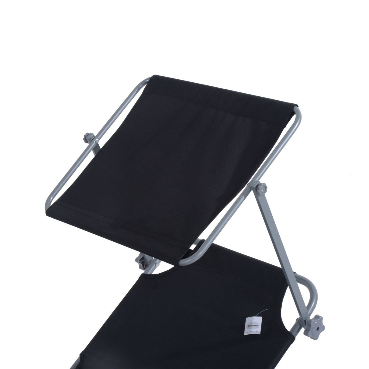 easycomfort easycomfort sdraio prendisole con tettuccio pieghvole schienale reclinabile nero