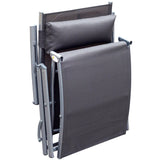 easycomfort easycomfort sdraio prendisole relax reclinabile pieghevole con cuscino giardino grigio