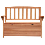 easycomfort easycomfort panchina in legno da giardino 2 posti con vano contenitore 112x58x84 cm