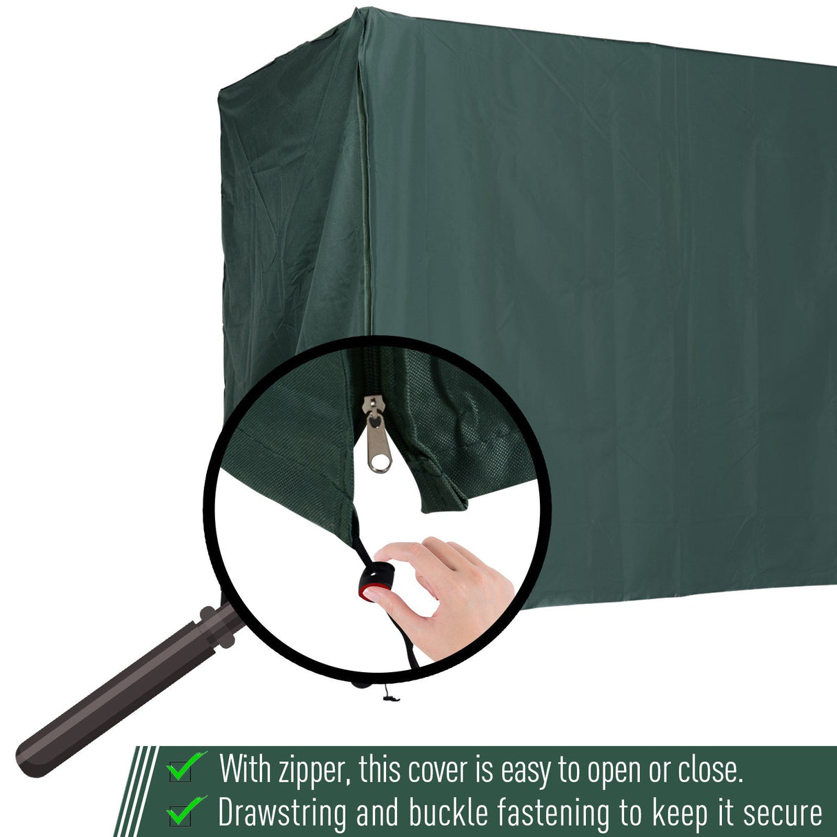 easycomfort easycomfort telo di copertura per dondolo in tessuto oxford impermeabile 205x124x164cm
