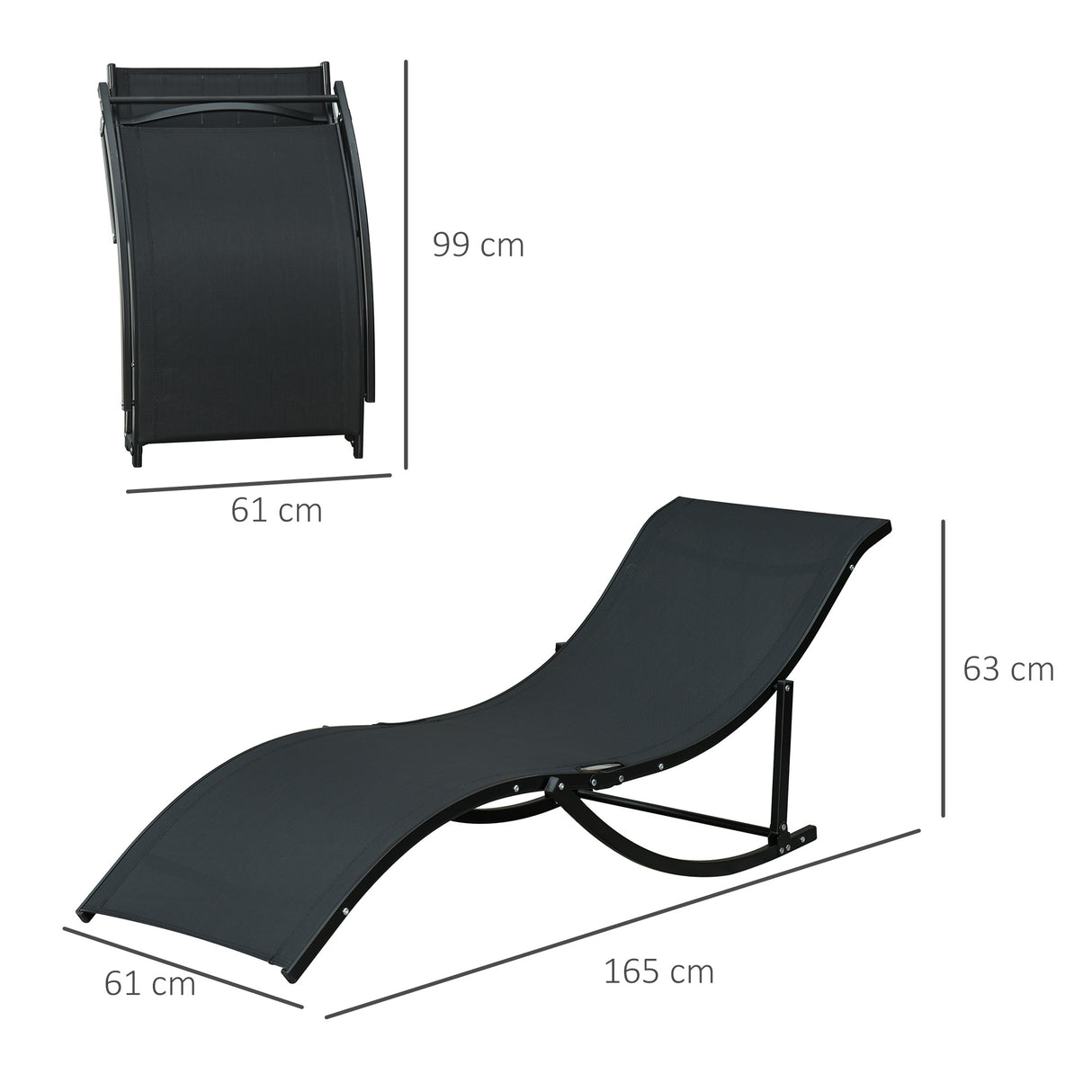 easycomfort set 2 sdraio da giardino pieghevoli lettino prendisole in alluminio e textilene 61x165x63cm 33163