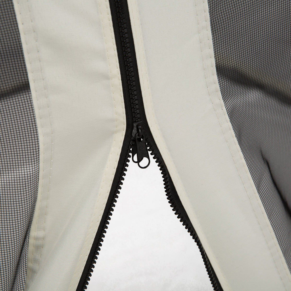 easycomfort zanzariera per gazebo tende di ricambio universale con cerniere 302x207cm nero beige