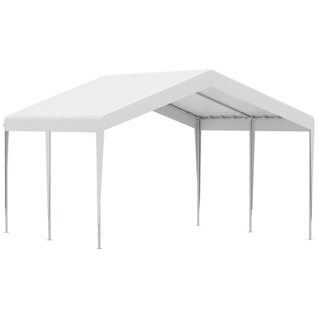easycomfort garage portatile 4x4m con tettoia anti uv pioggia e vento per veicoli matrimoni e feste bianco