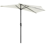 easycomfort easycomfort ombrellone semicircolare impermeabile protezione uv bianco 269 x 138 x 236cm