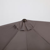 easycomfort easycomfort ombrellone semicircolare da parete con manovella in poliestere e metallo 2 7x2 4 m grigio