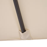 easycomfort easycomfort ombrellone doppio tettuccio da esterni anti uv 460 x 270 x 240 beige marrone
