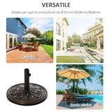 easycomfort easycomfort base per ombrellone per palo da 35mm 38mm 48mm peso 13kg da giardino
