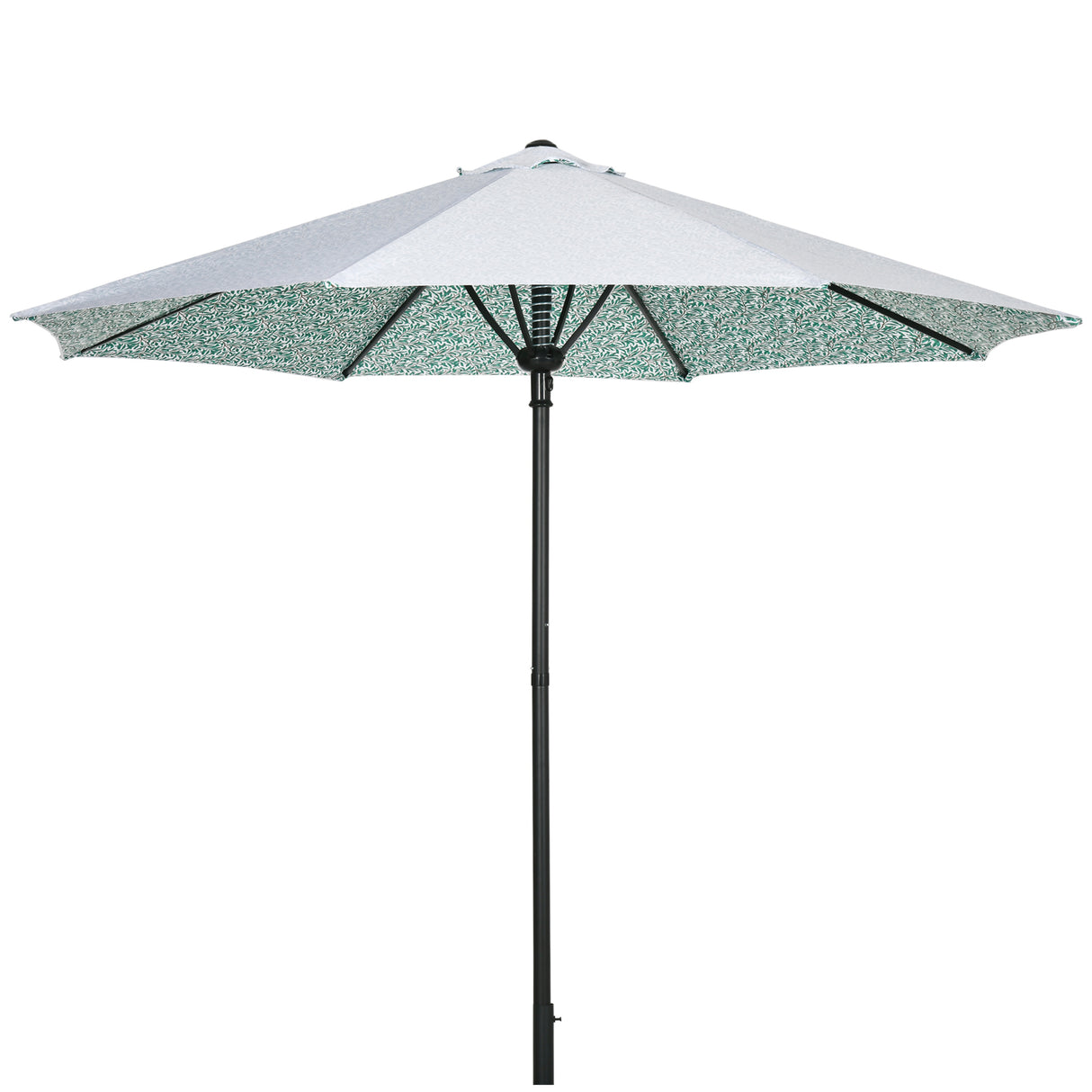 easycomfort ombrellone da giardino 3x2.5 m in metallo a 2 sezioni con 8 stecche e copertura in poliestere