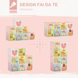 easycomfort easycomfort mobile scarpiera modulare salvaspazio 6 cubi 35x45x35 cm in acciaio e pp 74x47x144 cm rosa