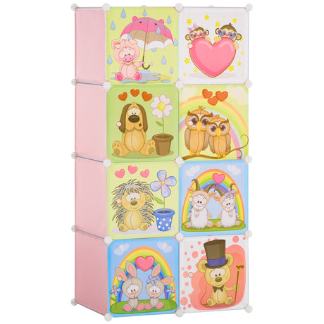 easycomfort easycomfort mobile scarpiera modulare salvaspazio 6 cubi 35x45x35 cm in acciaio e pp 74x47x144 cm rosa