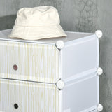 easycomfort easycomfort mobile scarpiera modulare salvaspazio 6 cubi 45x35x17cm in plastica pp e acciaio 45x36 5x108cm bianco