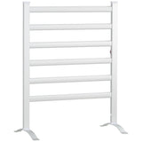 easycomfort scaldasalviette elettrico da 140w a 6 barre con temperatura 45 c 55 c in alluminio 69x36x90 cm argento