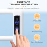 easycomfort easycomfort scaldasalviette elettrico a 8 barre con timer e controllo temperatura 50x45x80 cm bianco