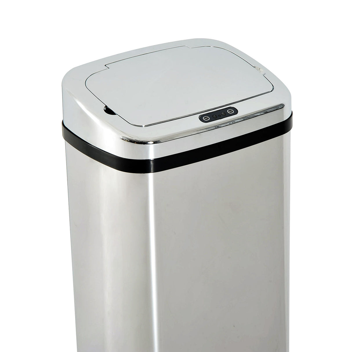 easycomfort easycomfort cestino dei rifiuti rettangolare in acciaio inox con sensore a infrarossi 50l ean 8054144133935