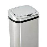 easycomfort easycomfort cestino dei rifiuti rettangolare in acciaio inox con sensore a infrarossi 50l ean 8054144133935