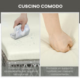 easycomfort mobili da giardino set in rattan con sdraio da giardino regolabile e tavolino a 2 livelli