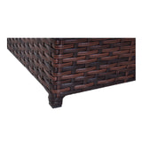 easycomfort easycomfort set mobili da giardino in pe rattan con tavolino e 2 poltrone