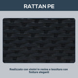 easycomfort easycomfort set mobili da giardino 5pz set tavolo da pranzo con 4 sedie con cuscini combinabili a rettangolo nero 109x109x72 cm