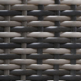 easycomfort poltrona da giardino in pe rattan con braccioli e cuscini imbottiti grigia e verde