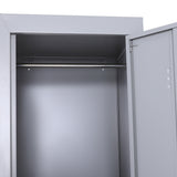 easycomfort easycomfort armadietto 4 ripiani 2 porte chiusura di sicurezza ufficio garage officina acciaio laminato a freddo 38x46x180cm grigio ean 8054111847179