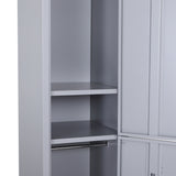 easycomfort easycomfort armadietto 4 ripiani 2 porte chiusura di sicurezza ufficio garage officina acciaio laminato a freddo 38x46x180cm grigio ean 8054111847179