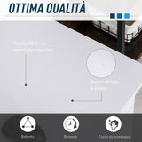 easycomfort easycomfort scrivania per pc ergonomica con mensole armadietto cassetto e piano tastiera estraibile bianca 120x60x74cm ean 8054111849340