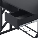 easycomfort easycomfort scrivania per computer salvaspazio in acciaio e legno con cassetto ripiano tastiera estraibile ean 8054111844086