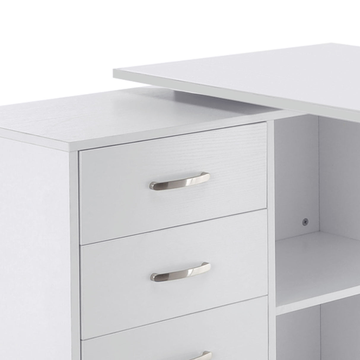 easycomfort easycomfort scrivania angolare per computer da ufficio con cassettiera 11783 576cm bianco ean 8054111848404