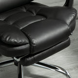 easycomfort easycomfort sedia da ufficio ad altezza regolabile con schienale reclinabile e poggiapiedi 64 5x69x109 117 cm nero