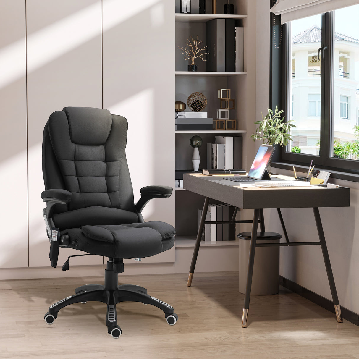 easycomfort easycomfort poltrona massaggiante da ufficio e casa con altezza regolabile e 6 punti di massaggio 67x74x107 116 cm nera