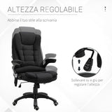 easycomfort easycomfort poltrona massaggiante da ufficio e casa con altezza regolabile e 6 punti di massaggio 67x74x107 116 cm nera