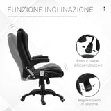 easycomfort easycomfort poltrona massaggiante da ufficio e casa con altezza regolabile e 6 punti di massaggio 67x74x107 116 cm nera