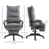 easycomfort easycomfort sedia da ufficio imbottita con 6 punti massaggianti altezza regolabile e rotelle 70x62x120 130 cm grigio