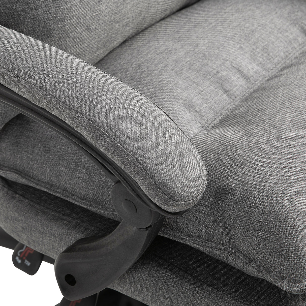 easycomfort easycomfort sedia da ufficio imbottita con 6 punti massaggianti altezza regolabile e rotelle 70x62x120 130 cm grigio