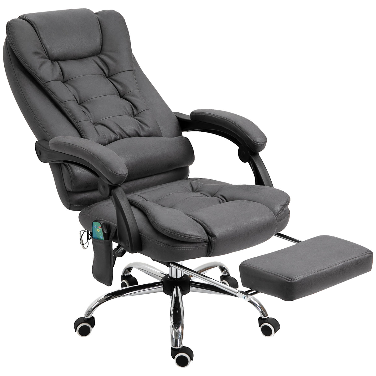 easycomfort easycomfort poltrona da ufficio massaggiante e reclinabile con riscaldamento e altezza regolabile grigio