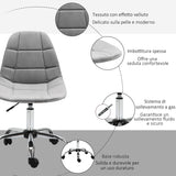 easycomfort easycomfort sedia girevole design ergonomico e regolabile senza braccioli grigio 59x59x81 91cm ean 8054144136615