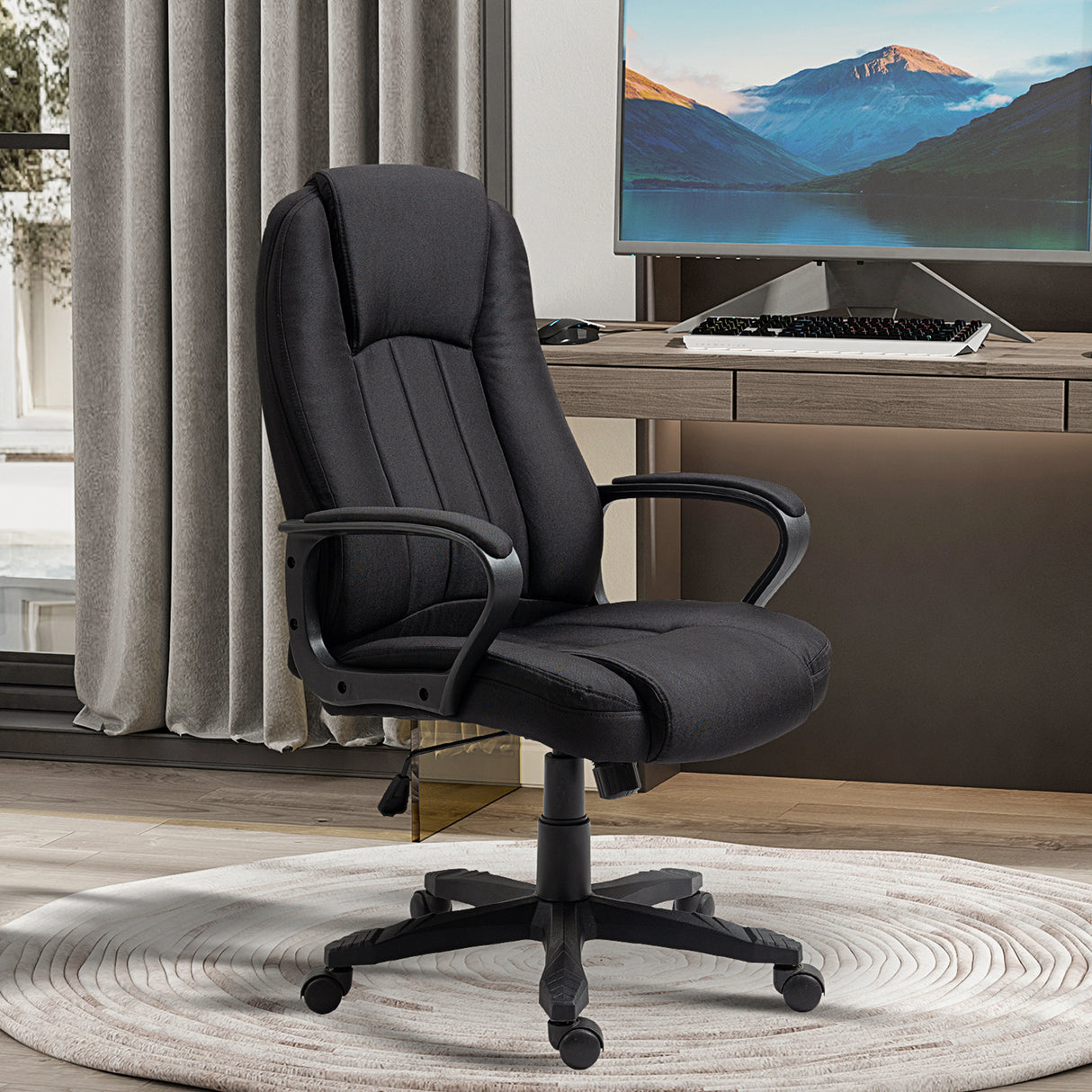 easycomfort easycomfort poltrona da ufficio massaggiante ad altezza regolabile 60x74x106 116cm nera