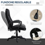easycomfort easycomfort poltrona da ufficio massaggiante ad altezza regolabile 60x74x106 116cm nera