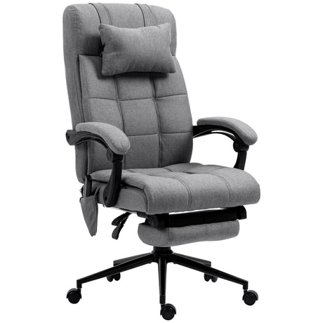 easycomfort easycomfort sedia da ufficio reclinabile e riscaldante con 6 punti massaggio e 5 modalita grigio