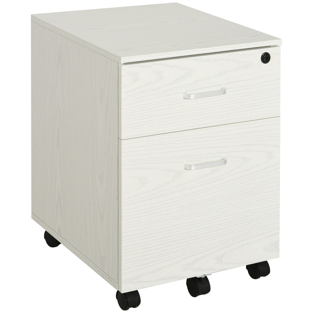 easycomfort easycomfort schedario da ufficio cassettiera per scrivania in legno 2 cassetti serratura con 2 chiavi bianco 40x45x55 6cm ean 8054144133461