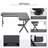 easycomfort easycomfort scrivania angolare per ufficio in legno nero 155x130x76cm ean 8054144139142