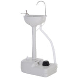 easycomfort easycomfort lavabo portatile da campeggio con 2 ruote maniglia serbatoio acqua 17l e serbatoio sapone 3.5l