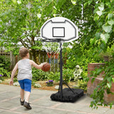 easycomfort canestro basket per bambini ad altezza regolabile 132.5   161.5 cm con base riempibile e ruote multicolore