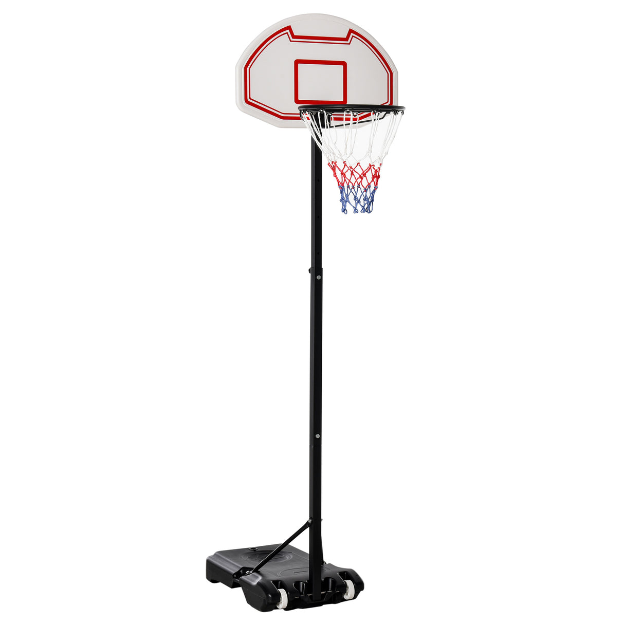 easycomfort canestro da basket da esterno con supporto e altezza regolabile in acciaio