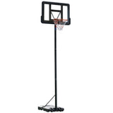 easycomfort easycomfort canestro basket altezza regolabile 160 305cm base con ruote e struttura in acciaio tabellone in pvc trasparente