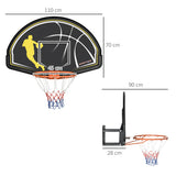 easycomfort canestro basket per bambini e adulti da indoor e outdoor in acciaio e pe 110x90x70 cm nero e giallo 36766