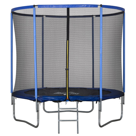 easycomfort easycomfort tappeto elastico per bambini e adulti con rete e bordo imbottito giochi da giardino e casa 244x240cm blu e nero ean 8054144139517